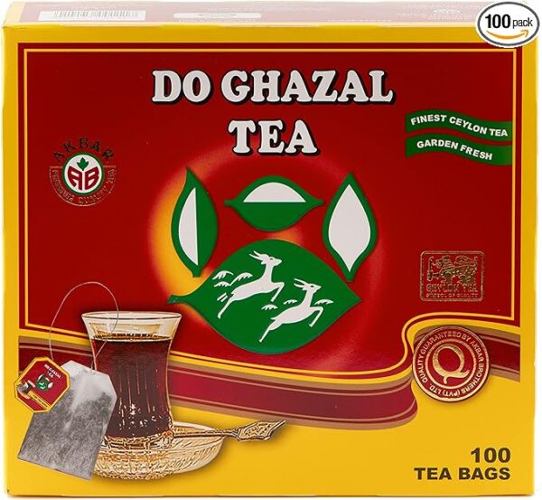 Do Ghazal Tea CEYLON Black alghazaleen T-shirt 100 Bag a 2 Grams (0.07oz)